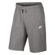 Bermuda Moletom Nike Club JSY Fleece Cinza